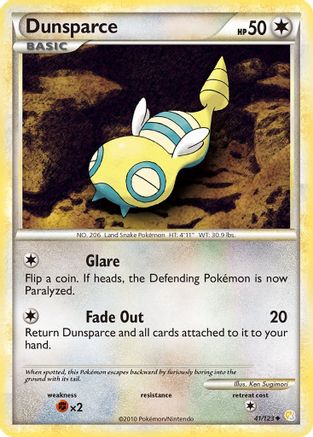 Dunsparce (041/123) [HeartGold SoulSilver] Reverse Holofoil - Uncommon