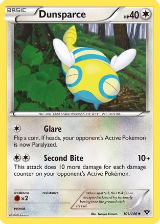 Dunsparce (101/146) [XY Base Set] Reverse Holofoil - Uncommon