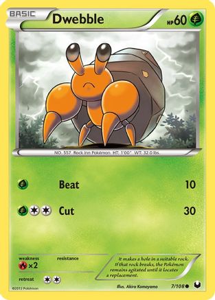 Dwebble (7/108) [Dark Explorers] Reverse Holofoil - Common