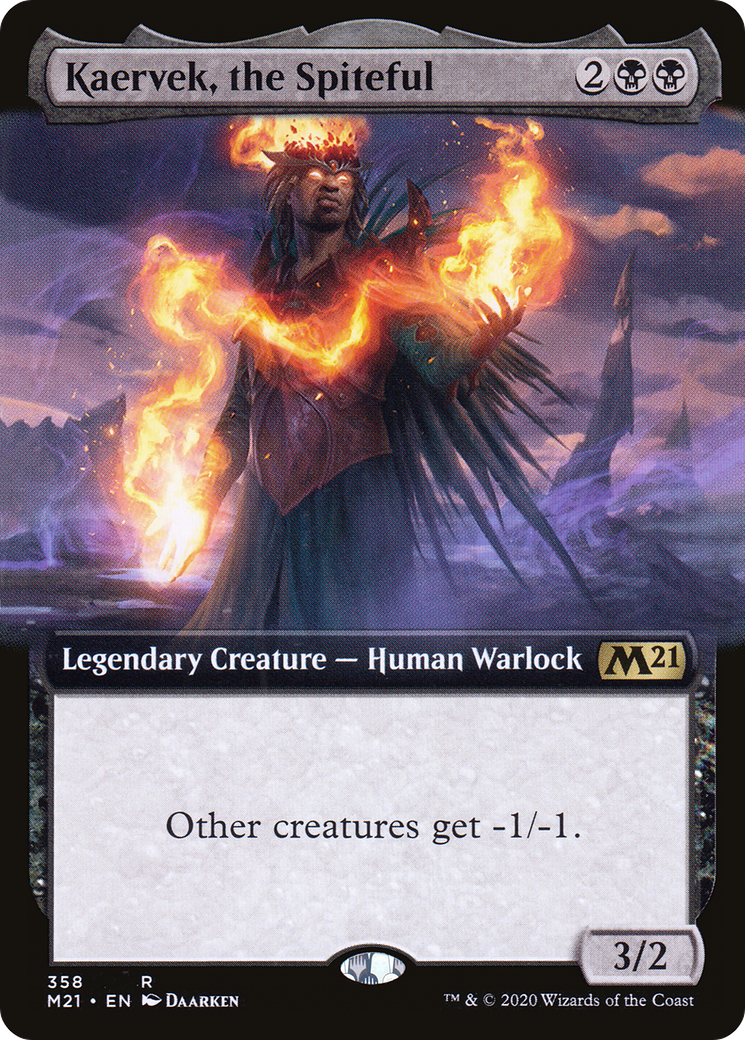 Kaervek, the Spiteful (Extended Art) (M21-358) [Core Set 2021] Foil