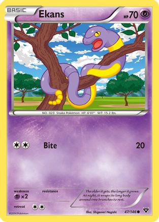 Ekans (047/146) [XY Base Set] Reverse Holofoil - Common