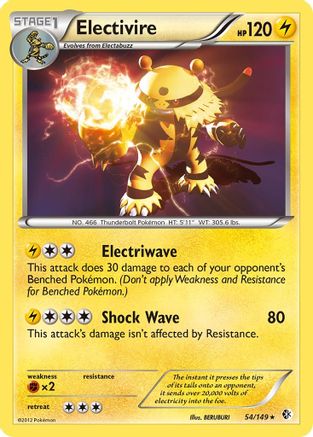 Electivire (54/149) [Boundaries Crossed] Reverse Holofoil - Holo Rare