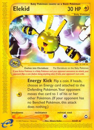 Elekid (9/147) [Aquapolis] Reverse Holofoil - Rare