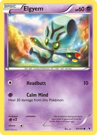 Elgyem (54/101) [Noble Victories] Reverse Holofoil - Common