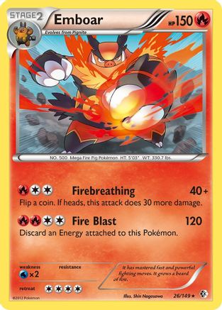 Emboar (26/149) [Boundaries Crossed] Holofoil - Holo Rare