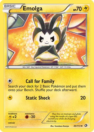 Emolga (049/113) [Legendary Treasures] Reverse Holofoil - Uncommon