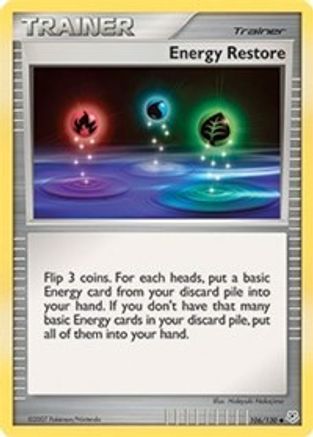 Energy Restore (106/130) [Diamond and Pearl] Reverse Holofoil - Uncommon