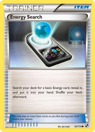 Energy Search (093/114) [Black and White] Reverse Holofoil - Common