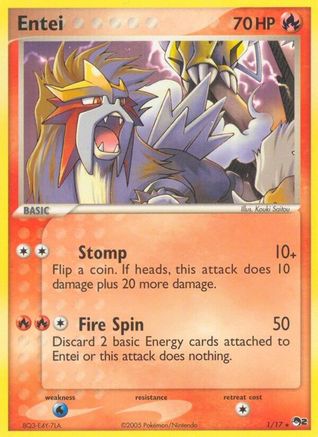 Entei (1/17) [POP Series 2] - Rare