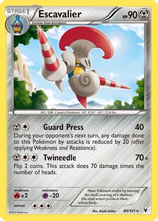 Escavalier (80/101) [Noble Victories] Reverse Holofoil - Rare