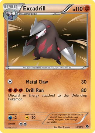 Excadrill (056/98) [Emerging Powers] Reverse Holofoil - Holo Rare