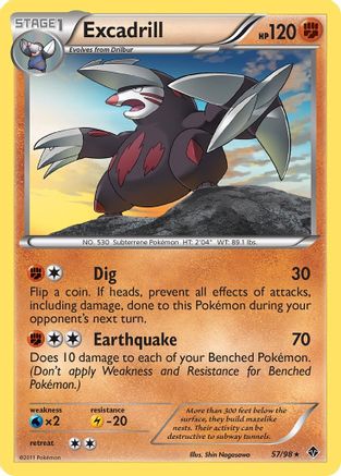 Excadrill (57/98) [Emerging Powers] Reverse Holofoil - Rare