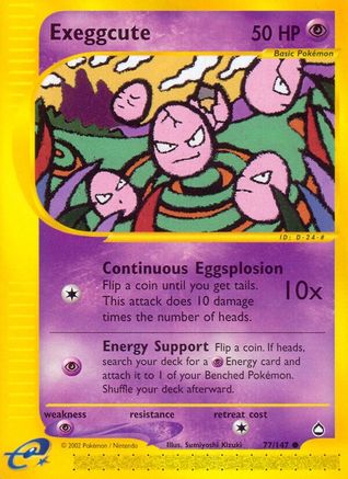 Exeggcute (77/147) [Aquapolis] Reverse Holofoil - Common