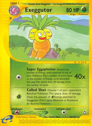 Exeggutor (12/147) [Aquapolis] Reverse Holofoil - Rare