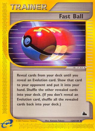 Fast Ball (124/144) [Skyridge] Reverse Holofoil - Uncommon