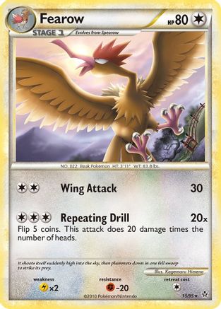 Fearow (15/95) [Unleashed] Reverse Holofoil - Rare