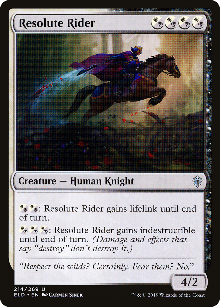 Resolute Rider (ELD-214) [Throne of Eldraine] Foil