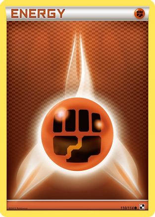 Fighting Energy (110/114) [Black and White] Reverse Holofoil - Common