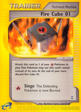 Fire Cube (122/147) [Aquapolis] Reverse Holofoil - Uncommon