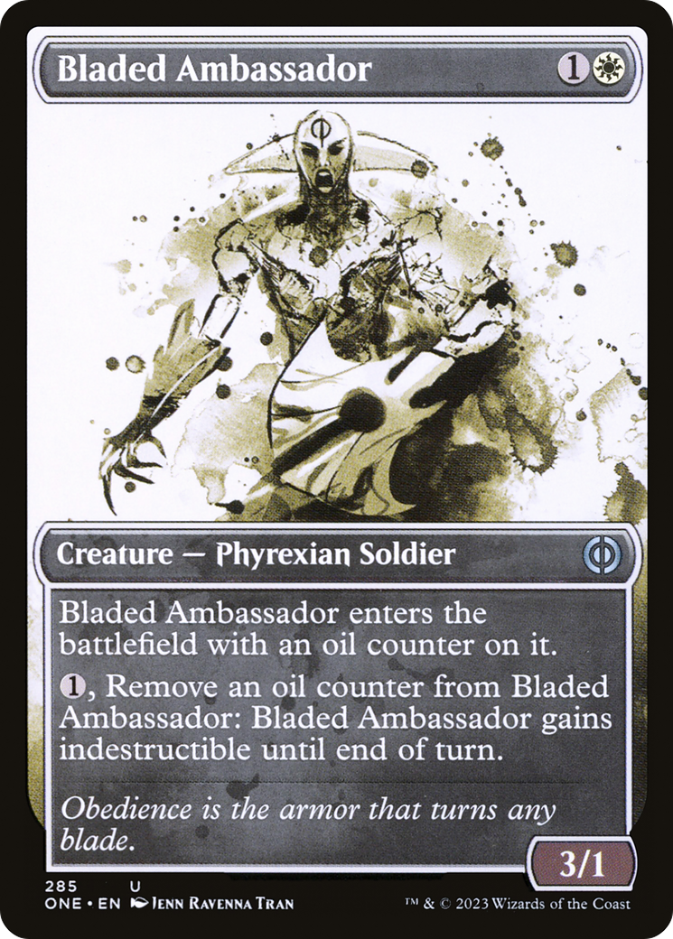 Bladed Ambassador (Showcase) (ONE-285) [Phyrexia: All Will Be One] Foil
