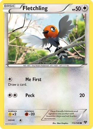 Fletchling (113/146) [XY Base Set] Reverse Holofoil - Common