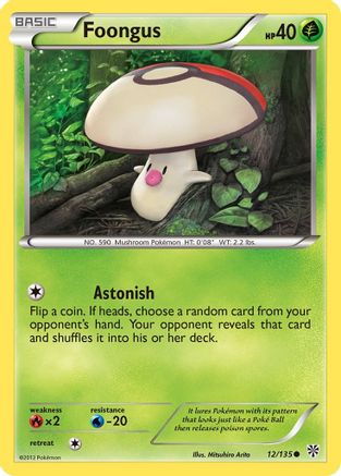 Foongus (12/135) [Plasma Storm] Reverse Holofoil - Common