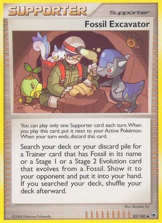 Fossil Excavator (82/100) [Majestic Dawn] Reverse Holofoil - Uncommon