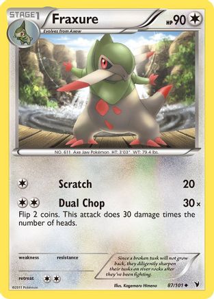 Fraxure (87/101) [Noble Victories] Reverse Holofoil - Uncommon