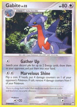 Gabite (048/123) [Mysterious Treasures] Reverse Holofoil - Uncommon