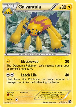 Galvantula (46/114) [Black and White] Reverse Holofoil - Rare