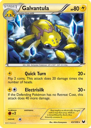 Galvantula (43/108) [Dark Explorers] Reverse Holofoil - Rare