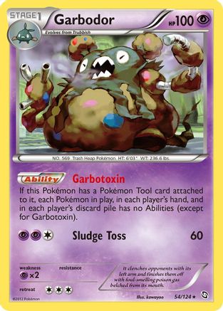 Garbodor (54/124) [Dragons Exalted] Reverse Holofoil - Holo Rare