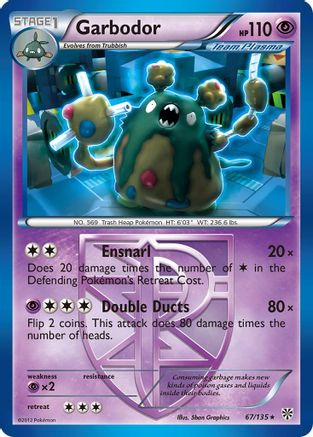Garbodor (Team Plasma) (67/135) [Plasma Storm] Reverse Holofoil - Rare