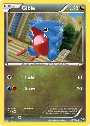 Gible (086/124) [Dragons Exalted] Reverse Holofoil - Common