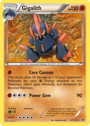 Gigalith (61/101) [Noble Victories] Reverse Holofoil - Rare