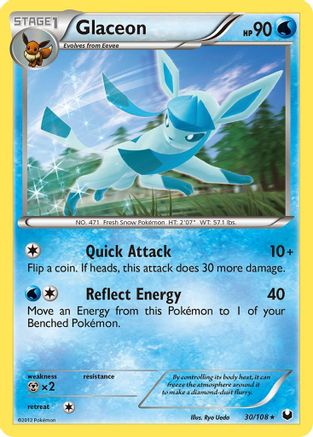Glaceon (30/108) [Dark Explorers] Reverse Holofoil - Rare