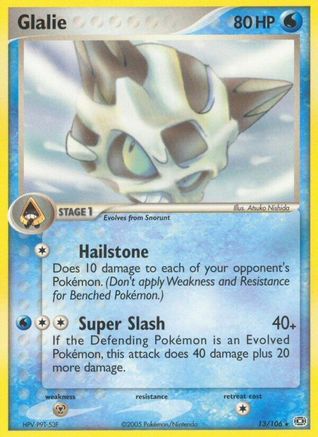 Glalie (13/106) [Emerald] Reverse Holofoil - Rare