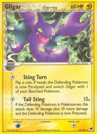 Gligar (Delta Species) (016/101) [Dragon Frontiers] - Rare