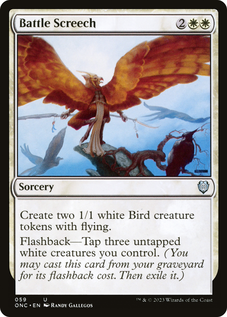 Battle Screech (ONC-059) [Phyrexia: All Will Be One Commander]