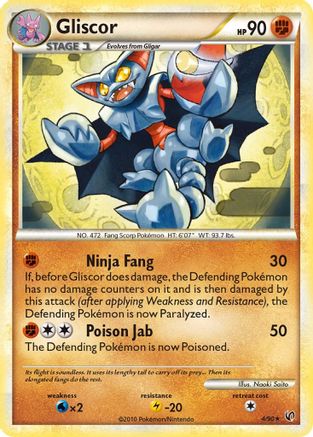 Gliscor (4/90) [Undaunted] Reverse Holofoil - Holo Rare