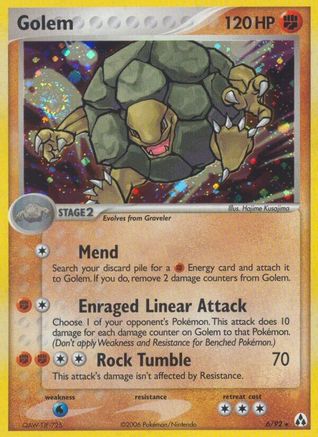Golem (006/92) [Legend Maker] Reverse Holofoil - Holo Rare