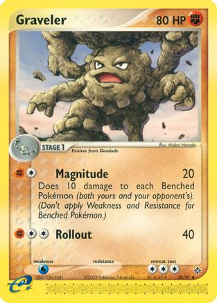 Graveler (30/097) [Dragon] Reverse Holofoil - Uncommon