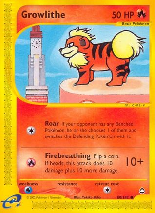 Growlithe (80/147) [Aquapolis] - Common