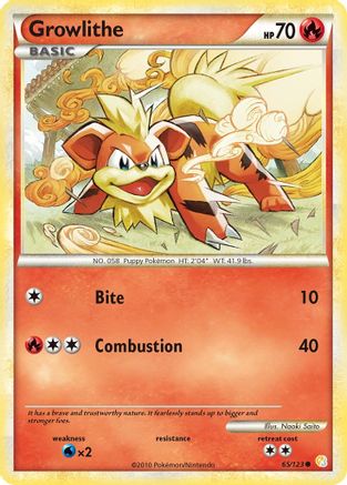 Growlithe (065/123) [HeartGold SoulSilver] - Common