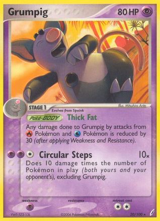 Grumpig (20/100) [Crystal Guardians] - Rare