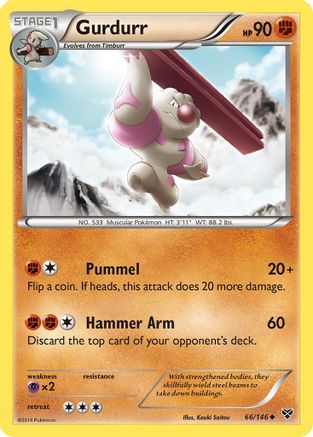 Gurdurr (66/146) [XY Base Set] Reverse Holofoil - Uncommon