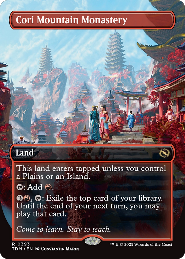 Cori Mountain Monastery (Borderless) (TDM-393) [Tarkir: Dragonstorm] Foil
