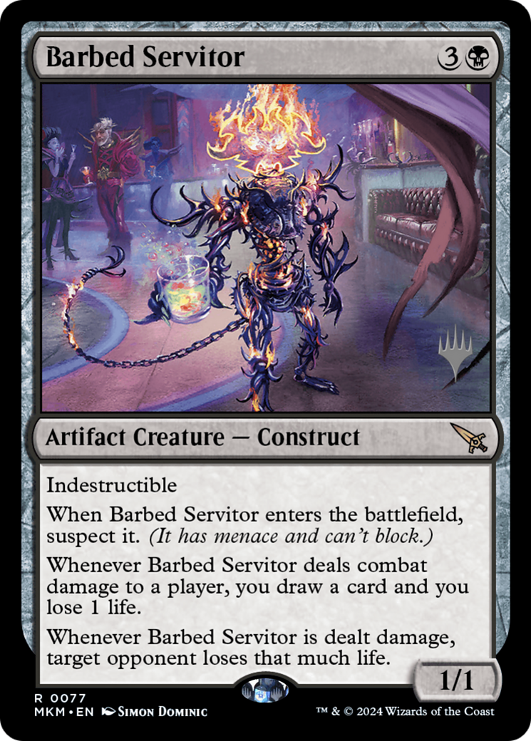 Barbed Servitor (PPMKM-077) [Promo Pack: Murders at Karlov Manor Promos]