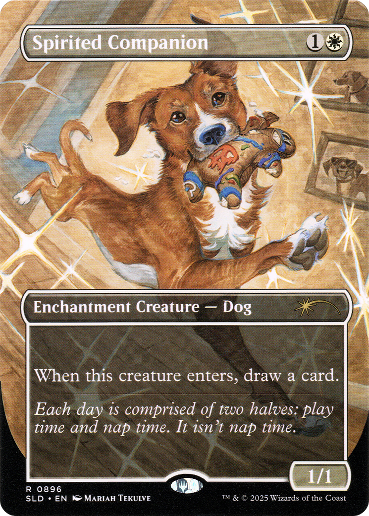 Spirited Companion (SLD-896) (Borderless) [Secret Lair Drop] Foil