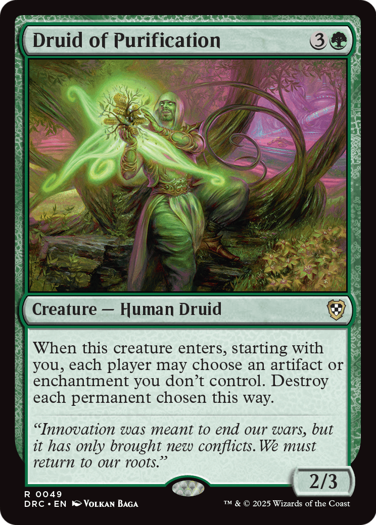 Druid of Purification (DRC-049) [Commander: Aetherdrift]